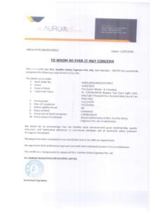 Work Completion Certificate